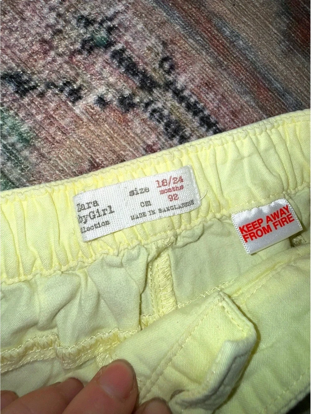 Zara yellow ruffle shorts toddler 18-24 months summer